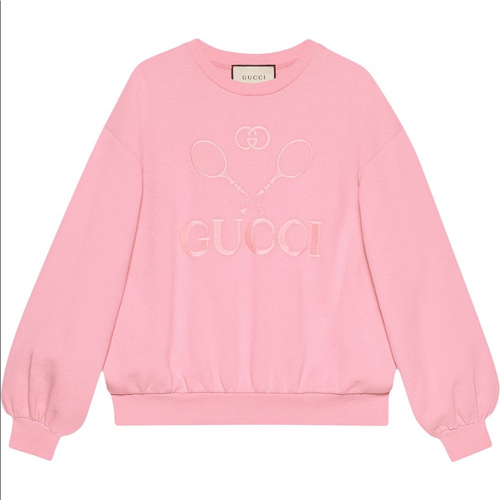 ISO!! PINK GUCCI TENNIS SWEATSHIRT